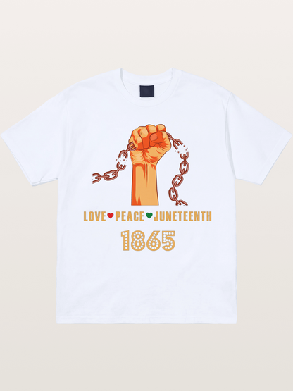 Juneteenth Love Peace Fist Gildan T-shirt