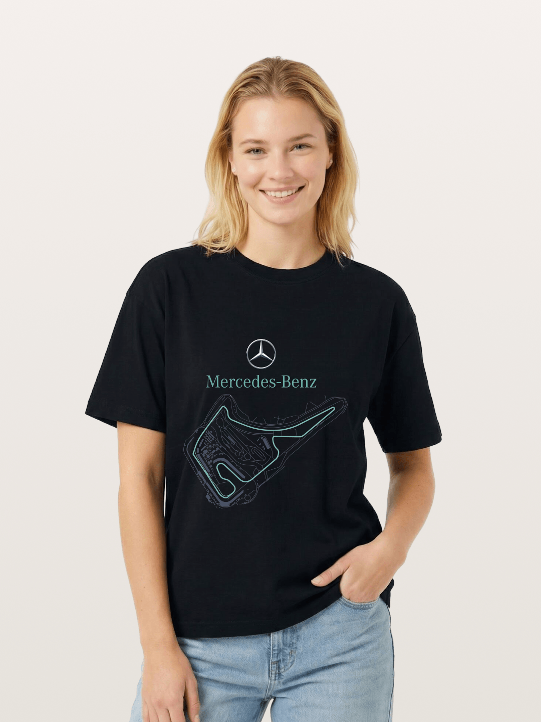 Mercedes Benz Circuit Track Graphic Gildan T-shirt