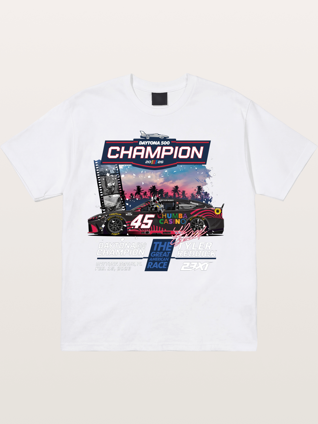 Tyler Reddick 45 Champion Car Art Cotton T-shirt