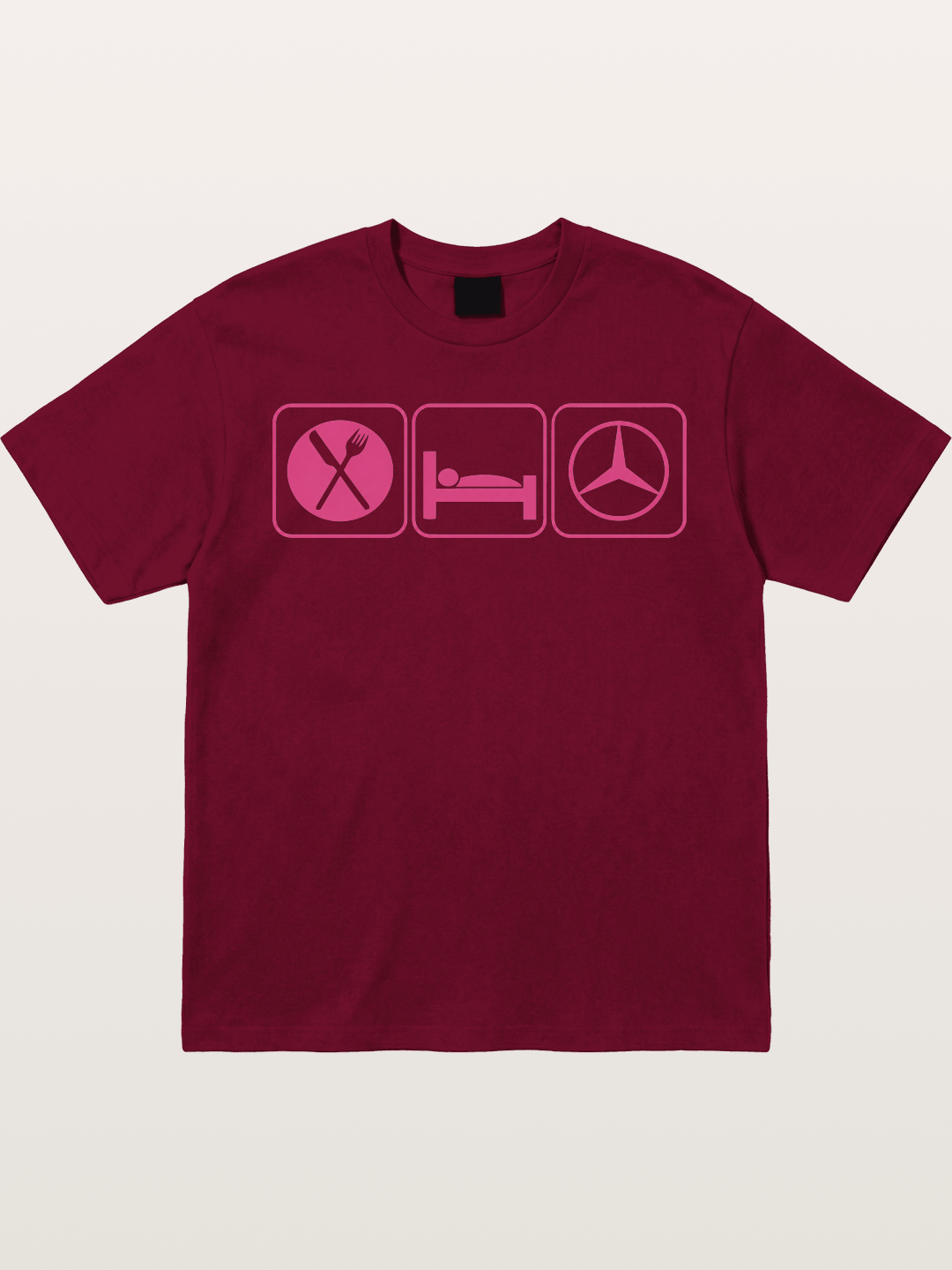 Eat Sleep Mercedes Pink Print Gildan T-shirt
