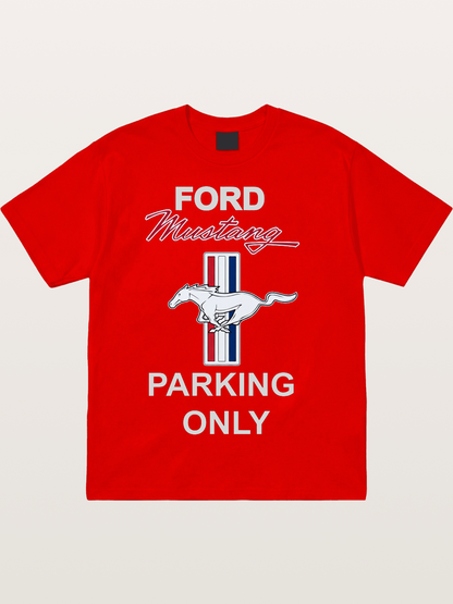 Ford Mustang Parking Only Sign Cotton T-shirt