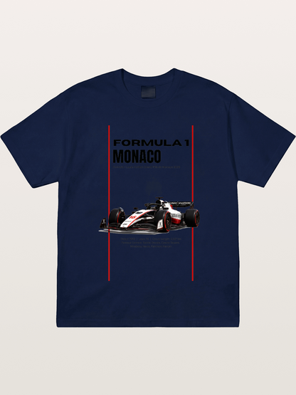 Minimal F1 Monaco Race Card Gildan T-shirt