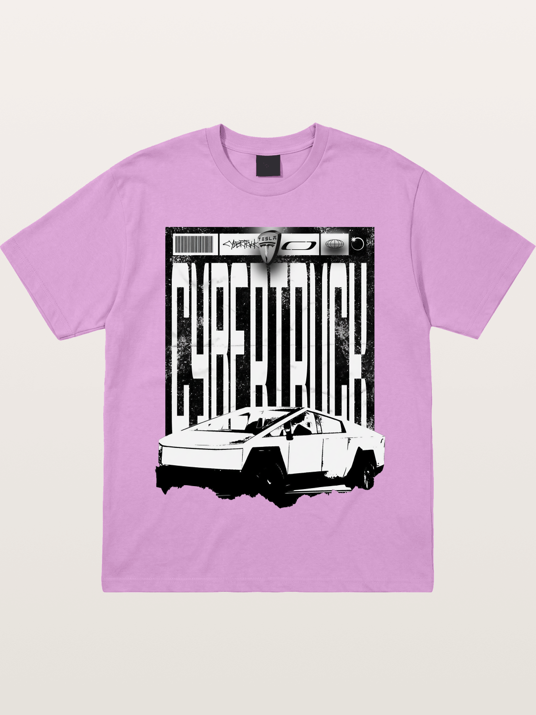 Tesla Cybertruck Glitch Poster Gildan T-shirt
