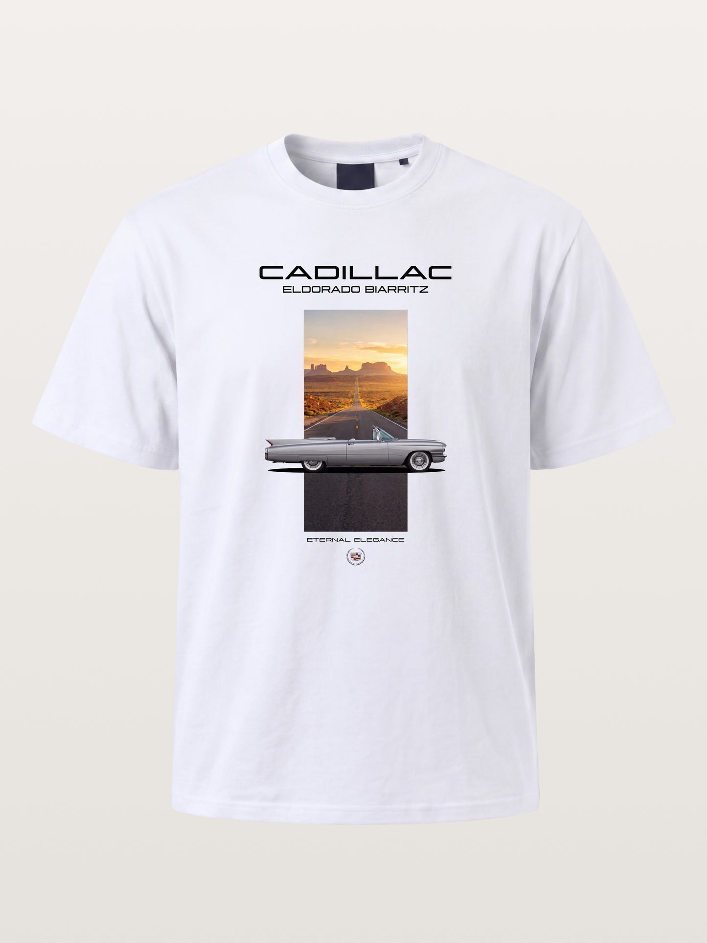 Cadillac Eldorado Desert Sunset Card Gildan T-shirt