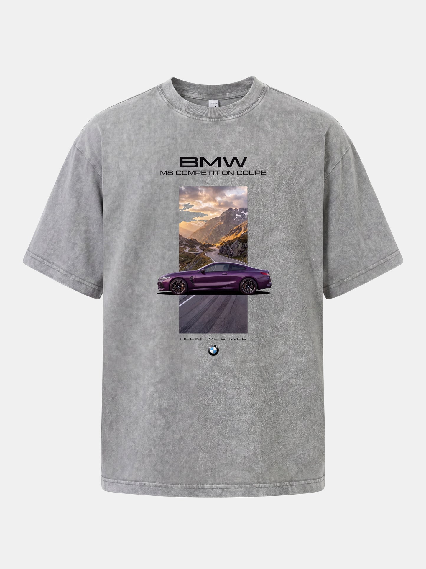 BMW M8 Mountain Road Artwork Washed T-shirt