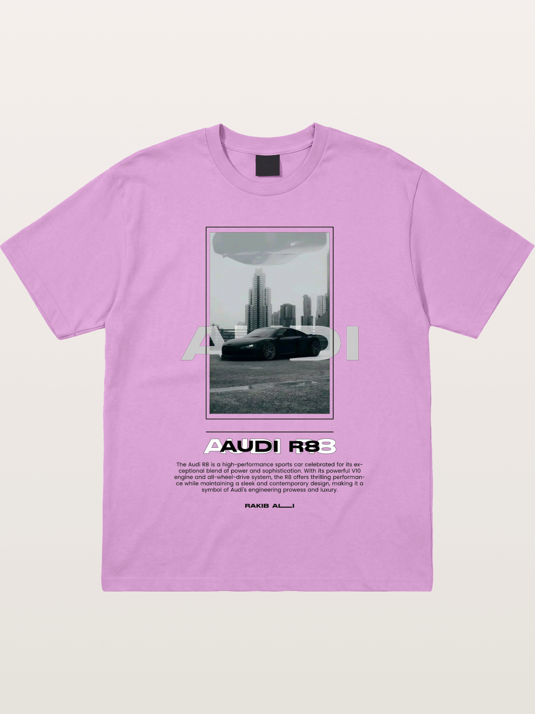 Audi R8 City Night Graphic Gildan T-shirt