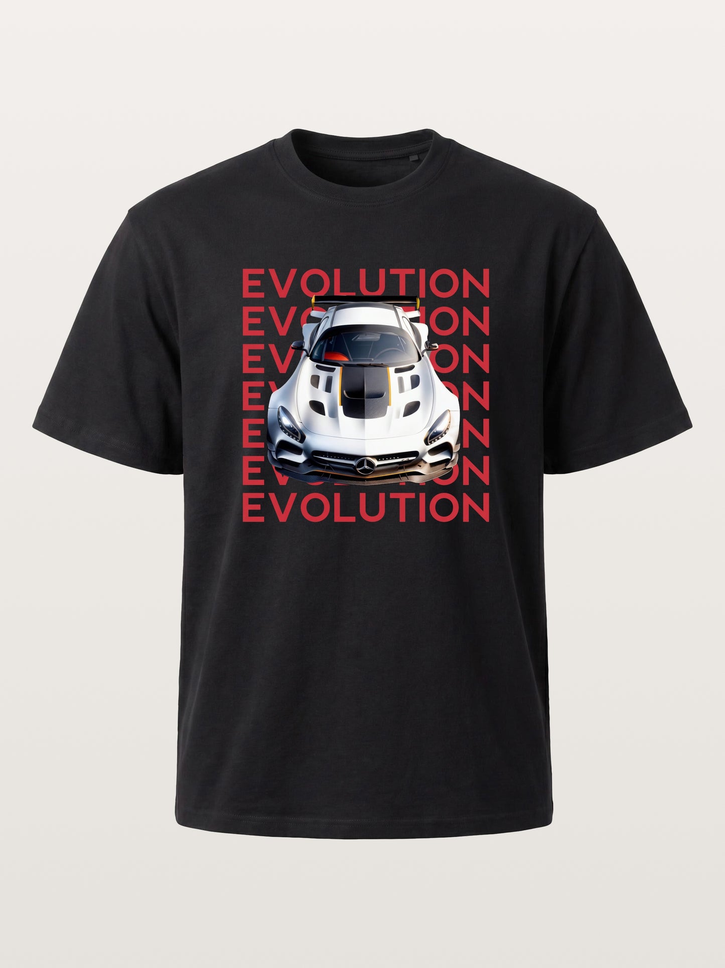 AMG GT Race Car Evolution Repeat Text Cotton T-shirt