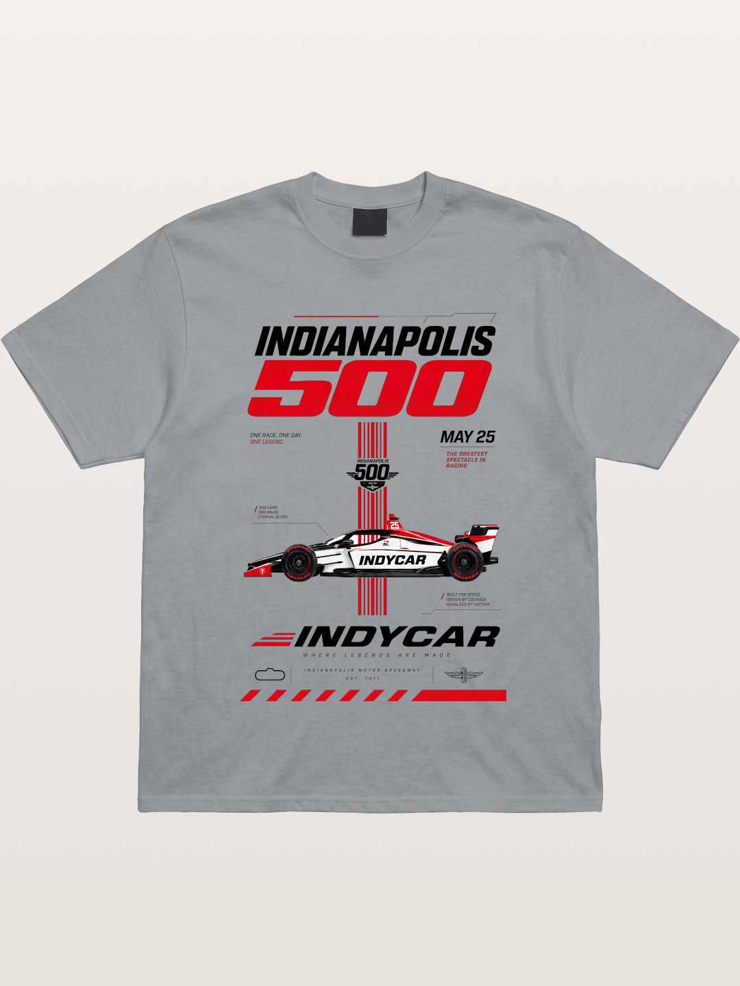 IndyCar Indianapolis 500 Poster Gildan T-shirt