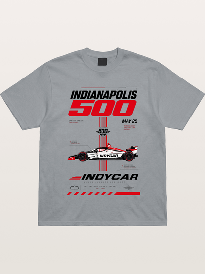 IndyCar Indianapolis 500 Poster Gildan T-shirt