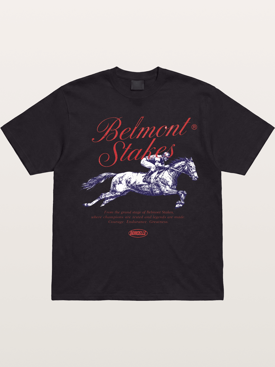 Belmont Stakes Vintage Script Print Gildan T-shirt