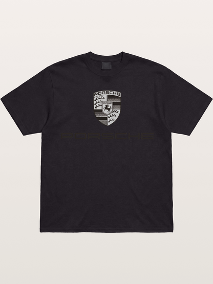 Monochrome Porsche Crest Gildan T-shirt