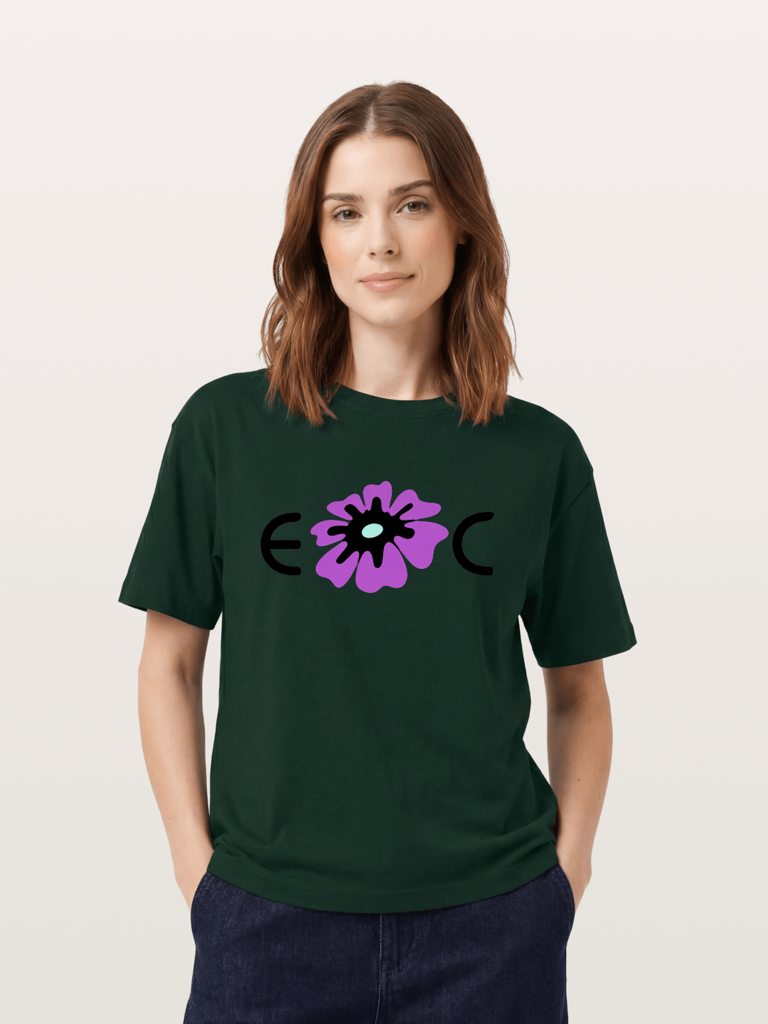 Purple EDC Daisy Silhouette Gildan T-shirt