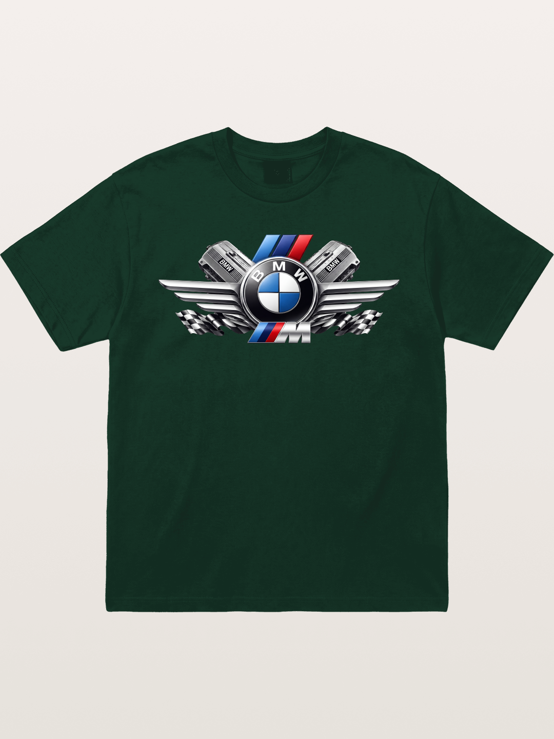 BMW Engine & Logo Wing Design Gildan T-shirt