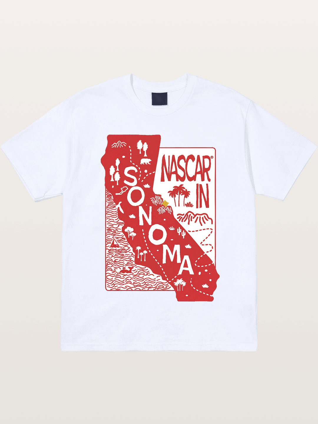 Sonoma Raceway California Outline Gildan T-shirt
