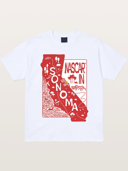 Sonoma Raceway California Outline Gildan T-shirt