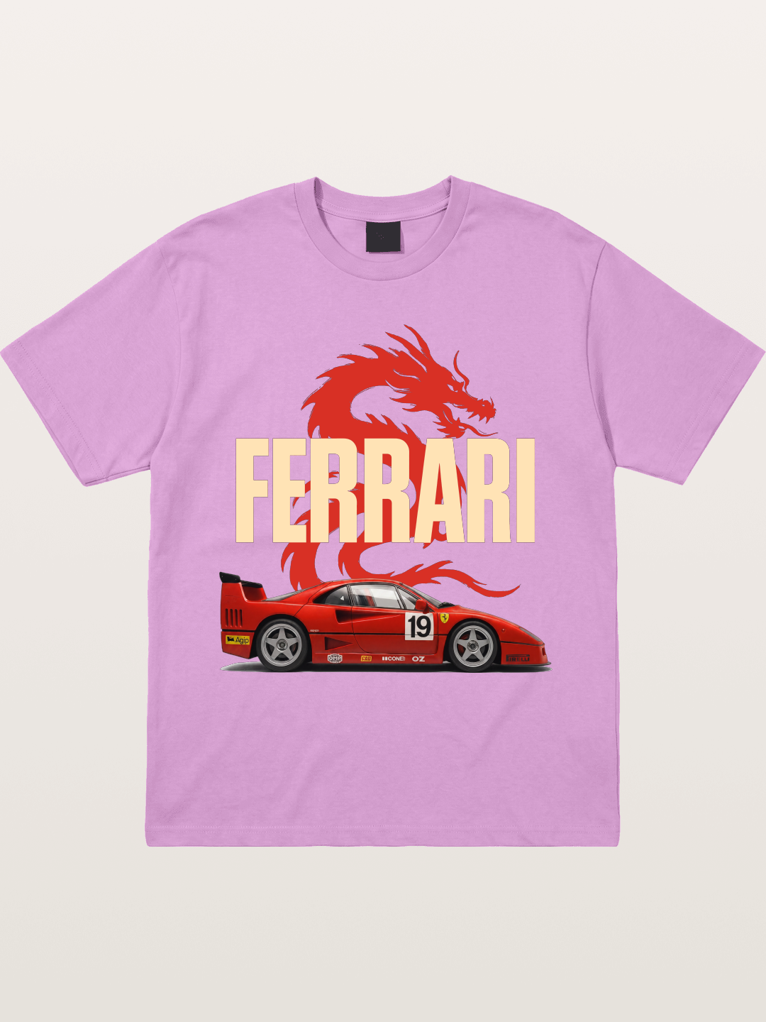 Ferrari F40 Red Dragon Theme Gildan T-shirt