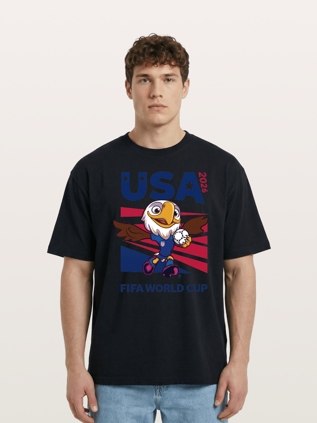 USA Eagle Mascot World Cup Cotton T-shirt