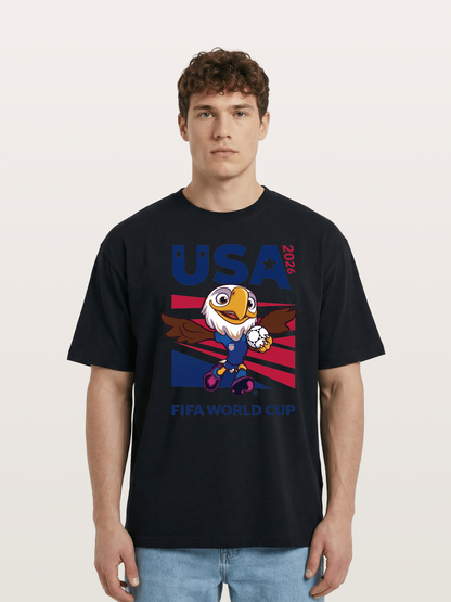 USA Eagle Mascot World Cup Cotton T-shirt