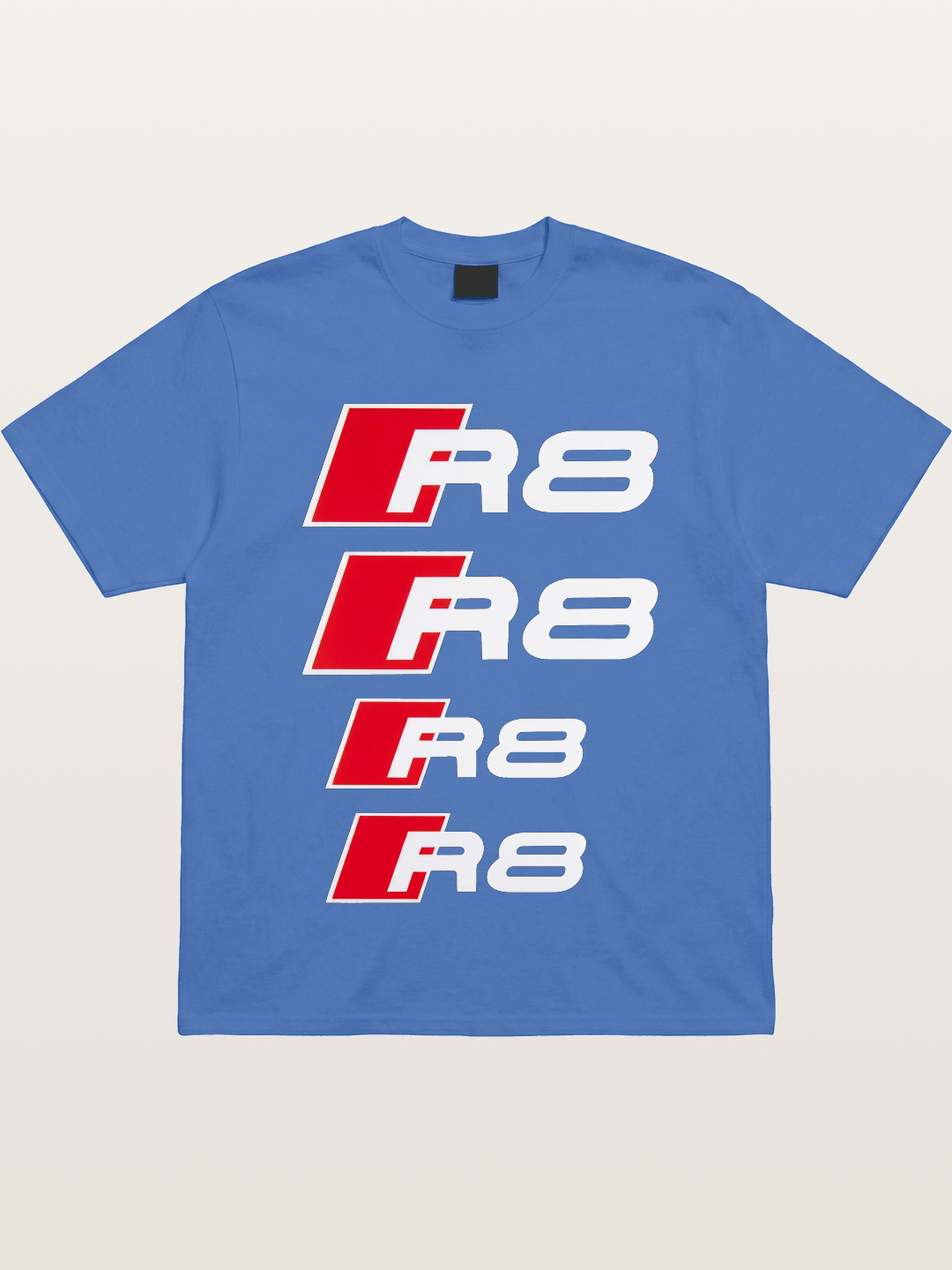 Audi R8 Red Repeated Text Gildan T-shirt