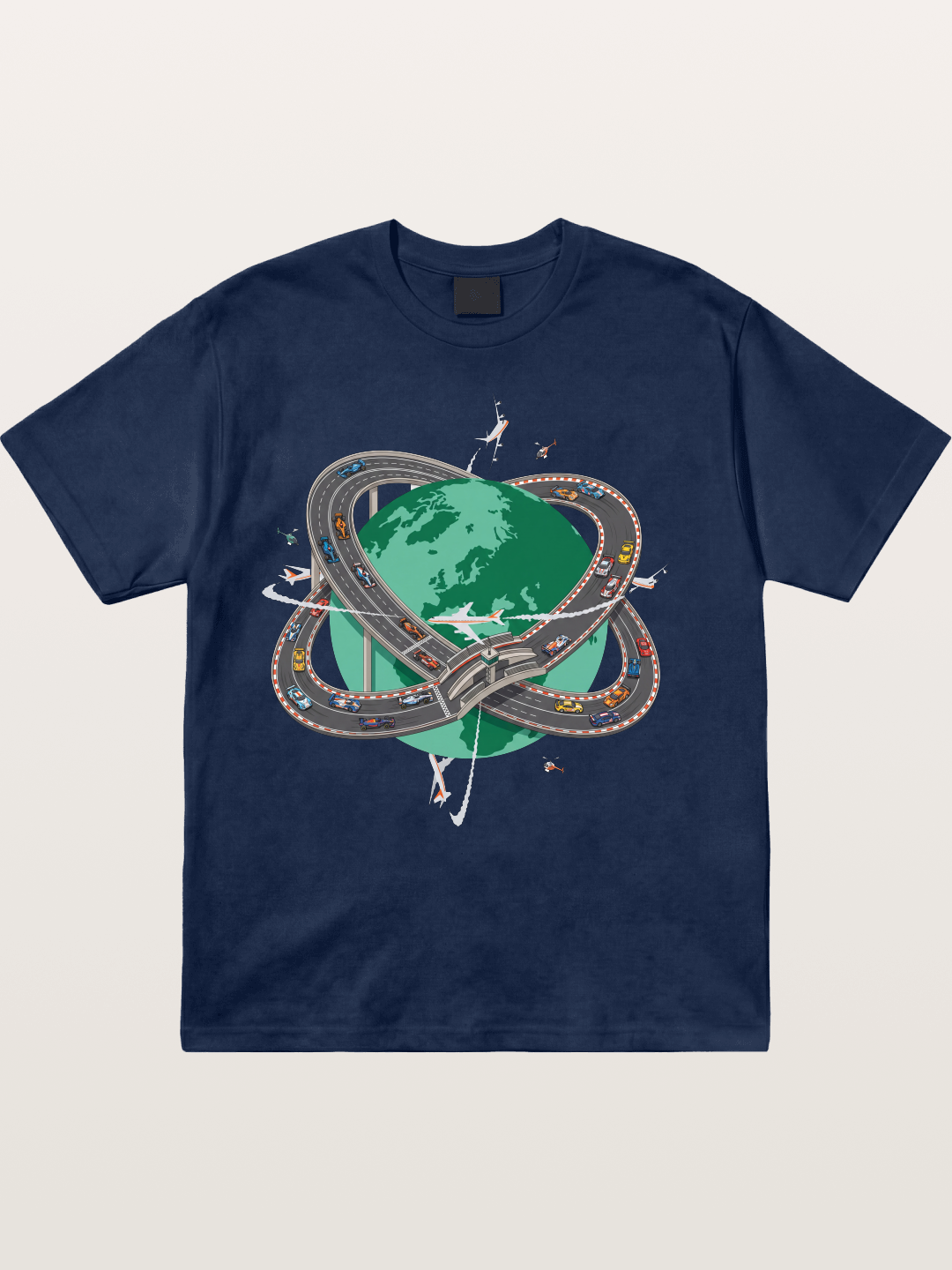 Earth Ring Road Racing Cotton T-shirt
