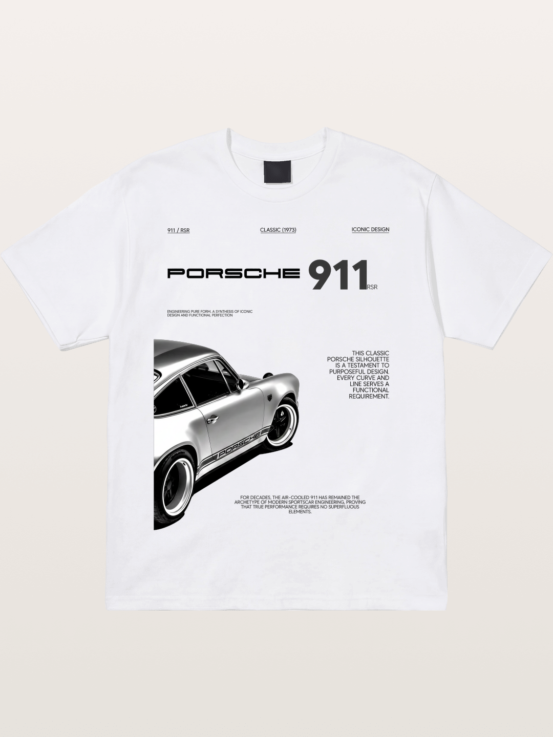 1973 911 Classic Profile Art Cotton T-shirt
