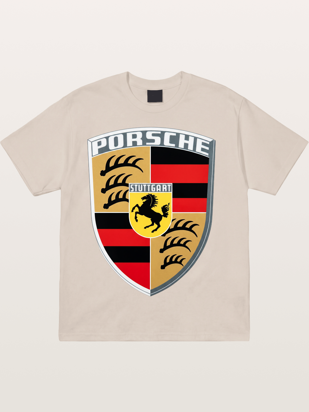Porsche Crest Shield Design Cotton T-shirt