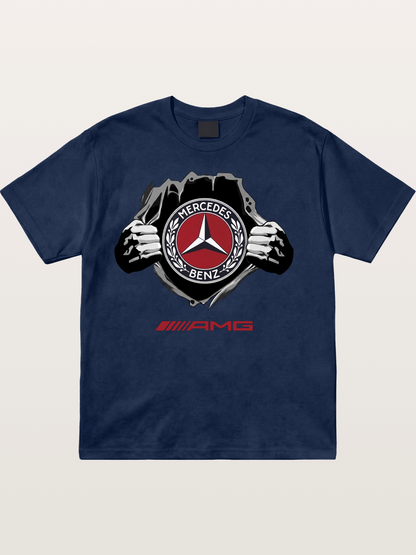 Benz Star Tear Graphic Cotton T-shirt