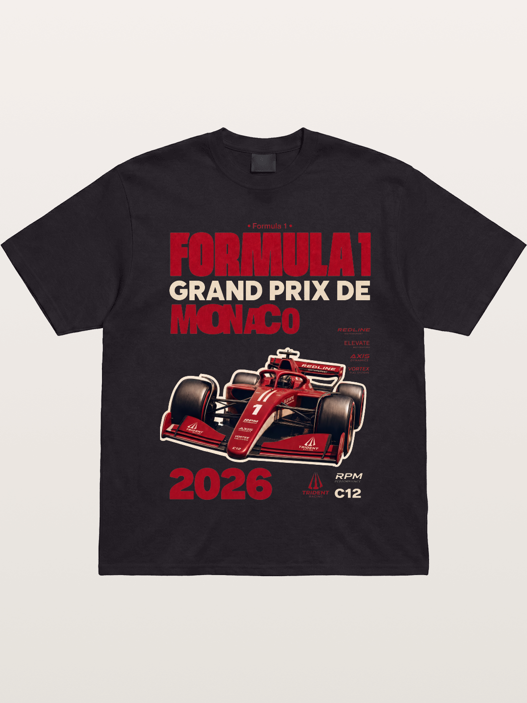 Red Monaco F1 2026 Poster Gildan T-shirt
