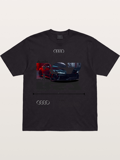 Audi RS7 Typography Collage Cotton T-shirt