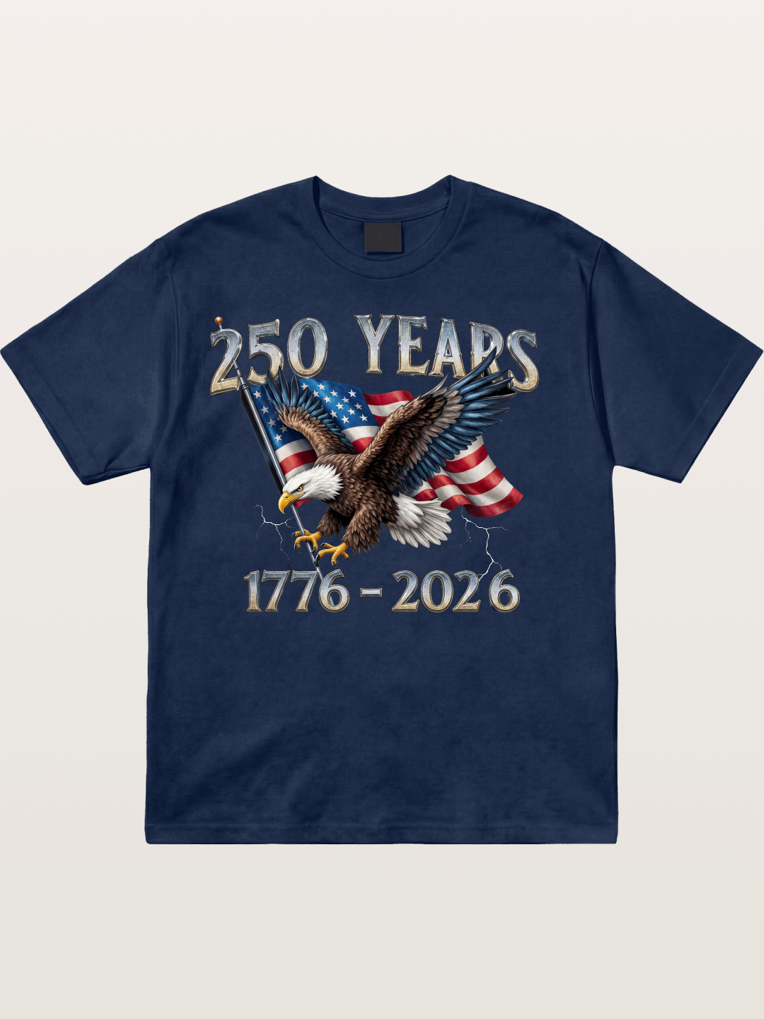 American Eagle 250th Anniversary Flag Cotton T-shirt