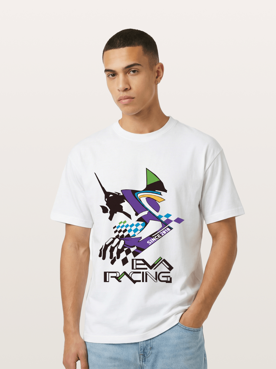 Eva Racing Checkered Flag Gildan T-shirt