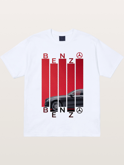 Benz Barcode Style Print Gildan T-shirt