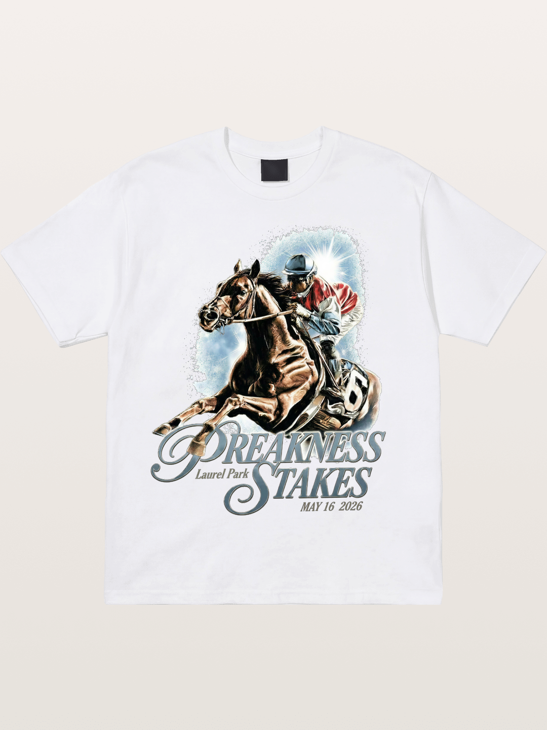 Preakness Stakes Jockey Poster Cotton T-shirt
