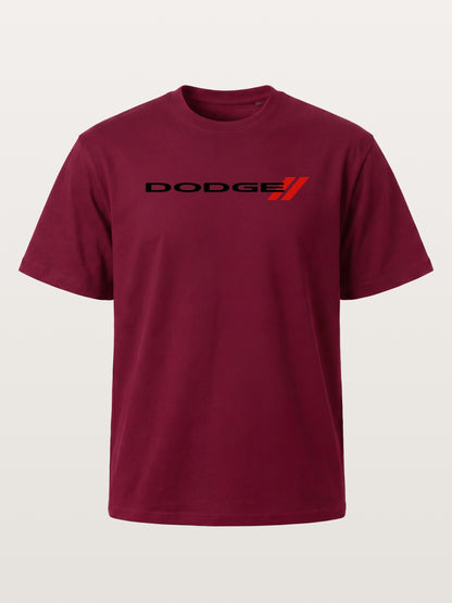 Dodge Red Strip Badge Print Gildan T-shirt