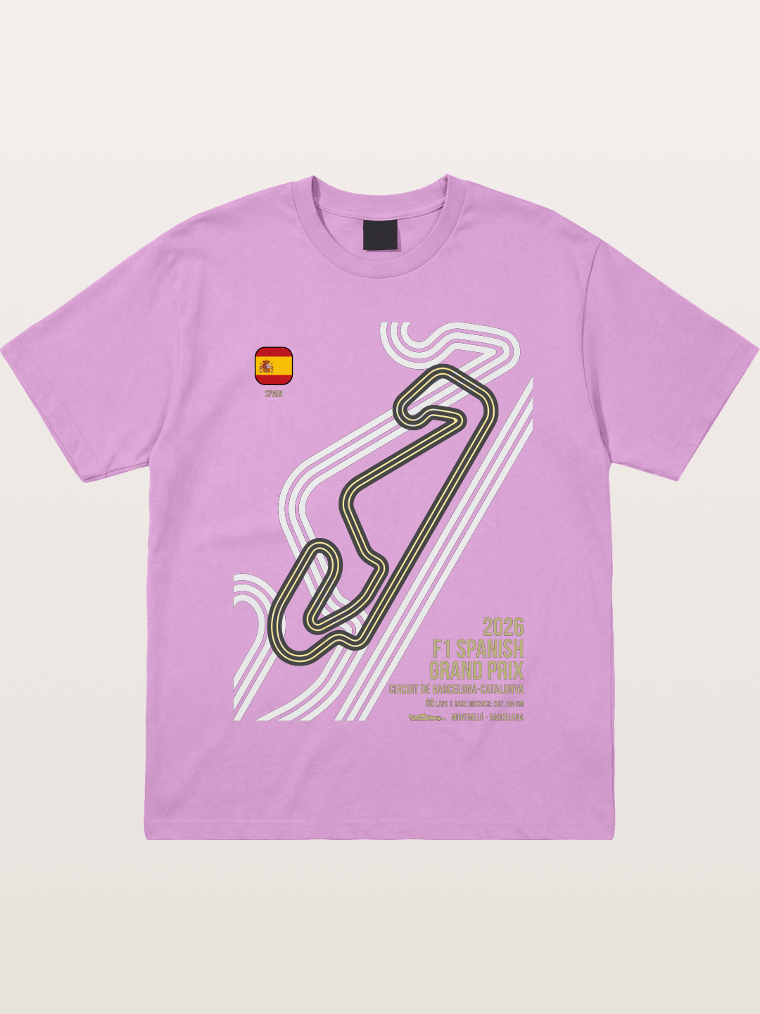 Spanish F1 Catalunya Circuit Layout Gildan T-shirt
