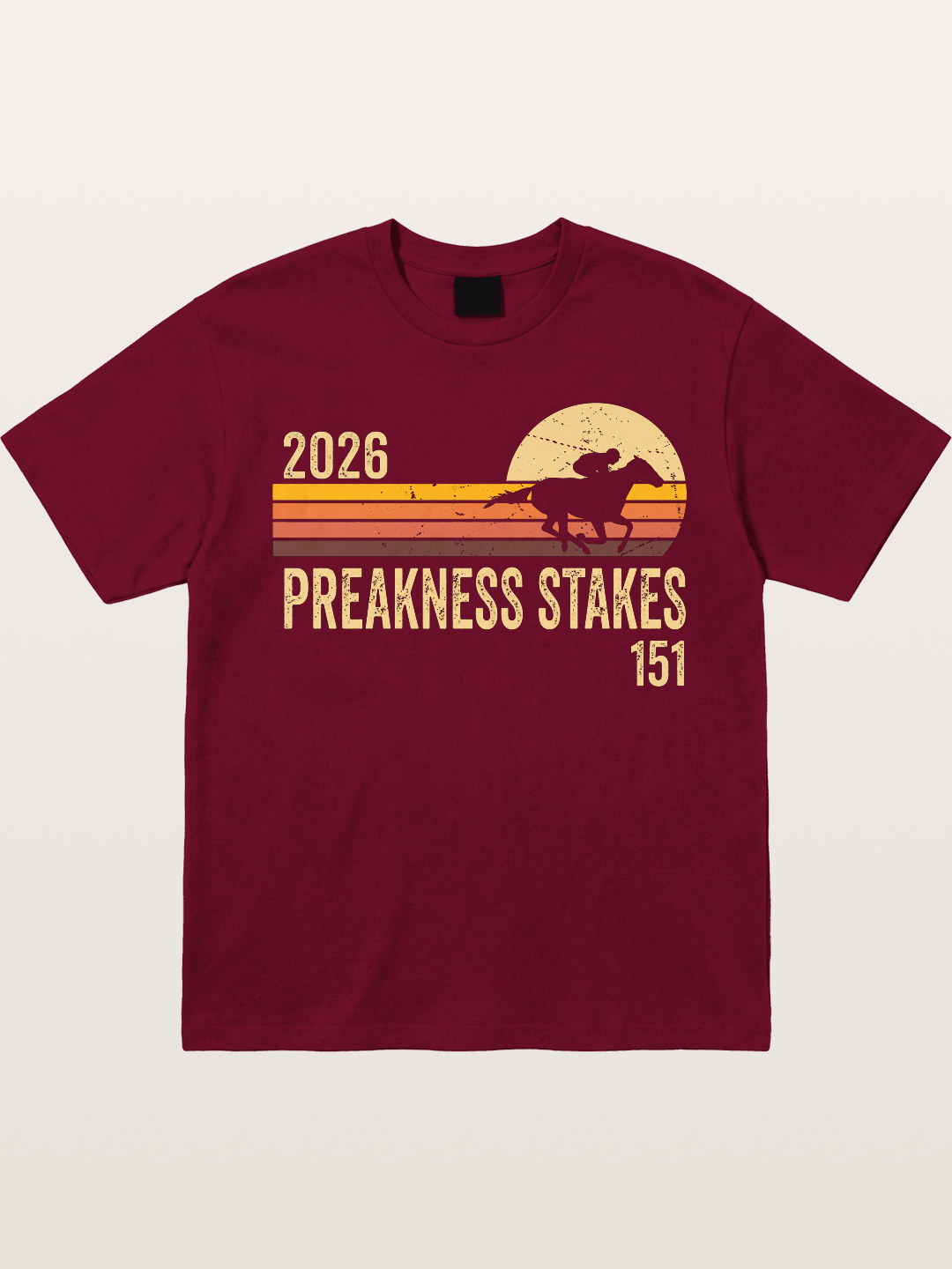 Retro Sunset Preakness Stakes 2026 Gildan T-shirt