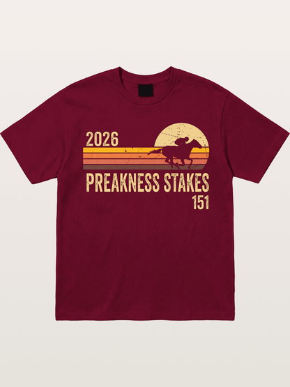 Retro Sunset Preakness Stakes 2026 Gildan T-shirt
