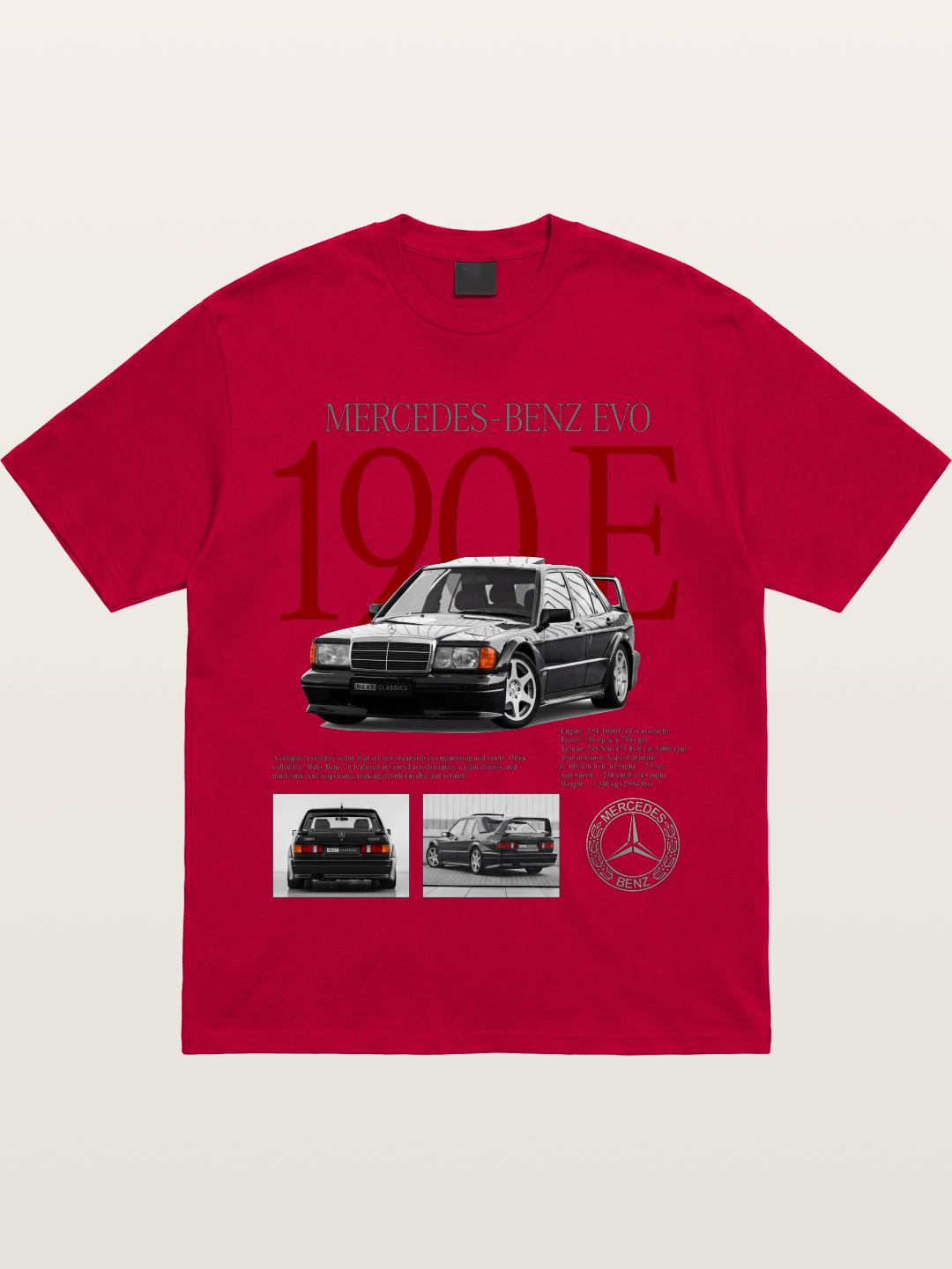 Mercedes-Benz 190E Retro Profile Gildan T-shirt