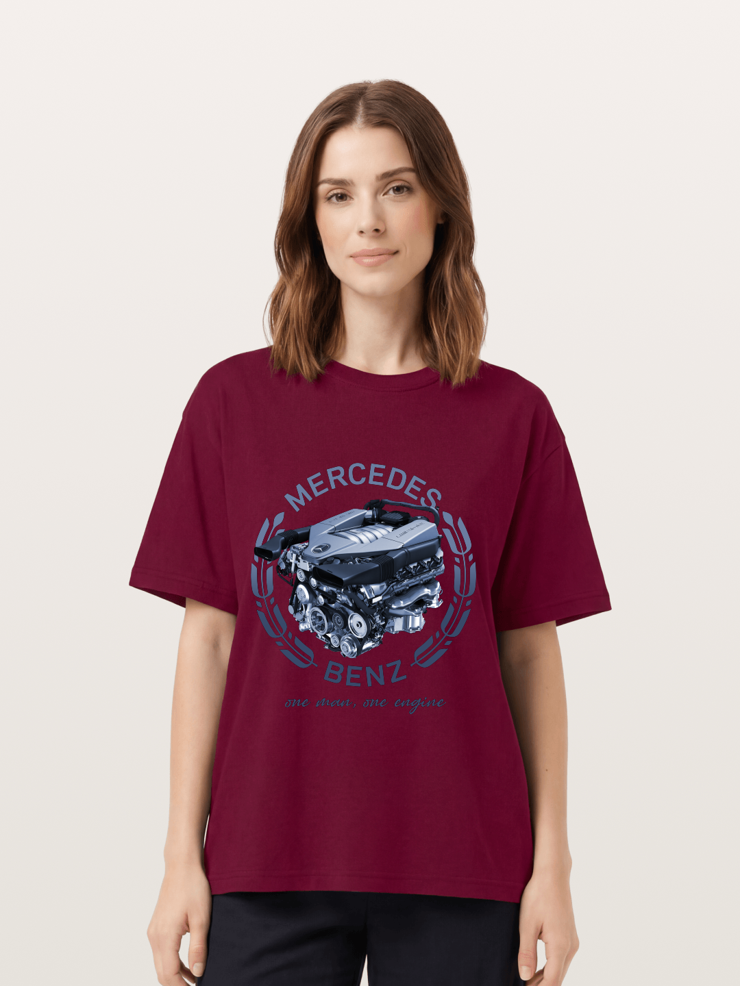 Benz V8 Engine Technical View Gildan T-shirt
