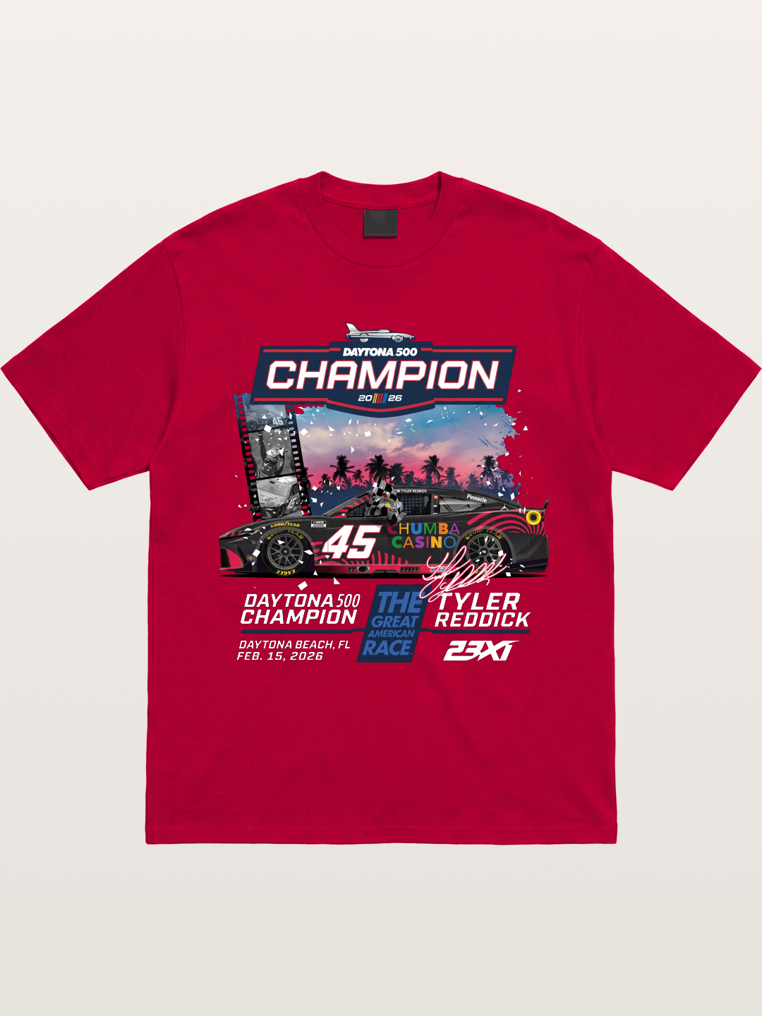 Tyler Reddick 45 Champion Car Art Gildan T-shirt
