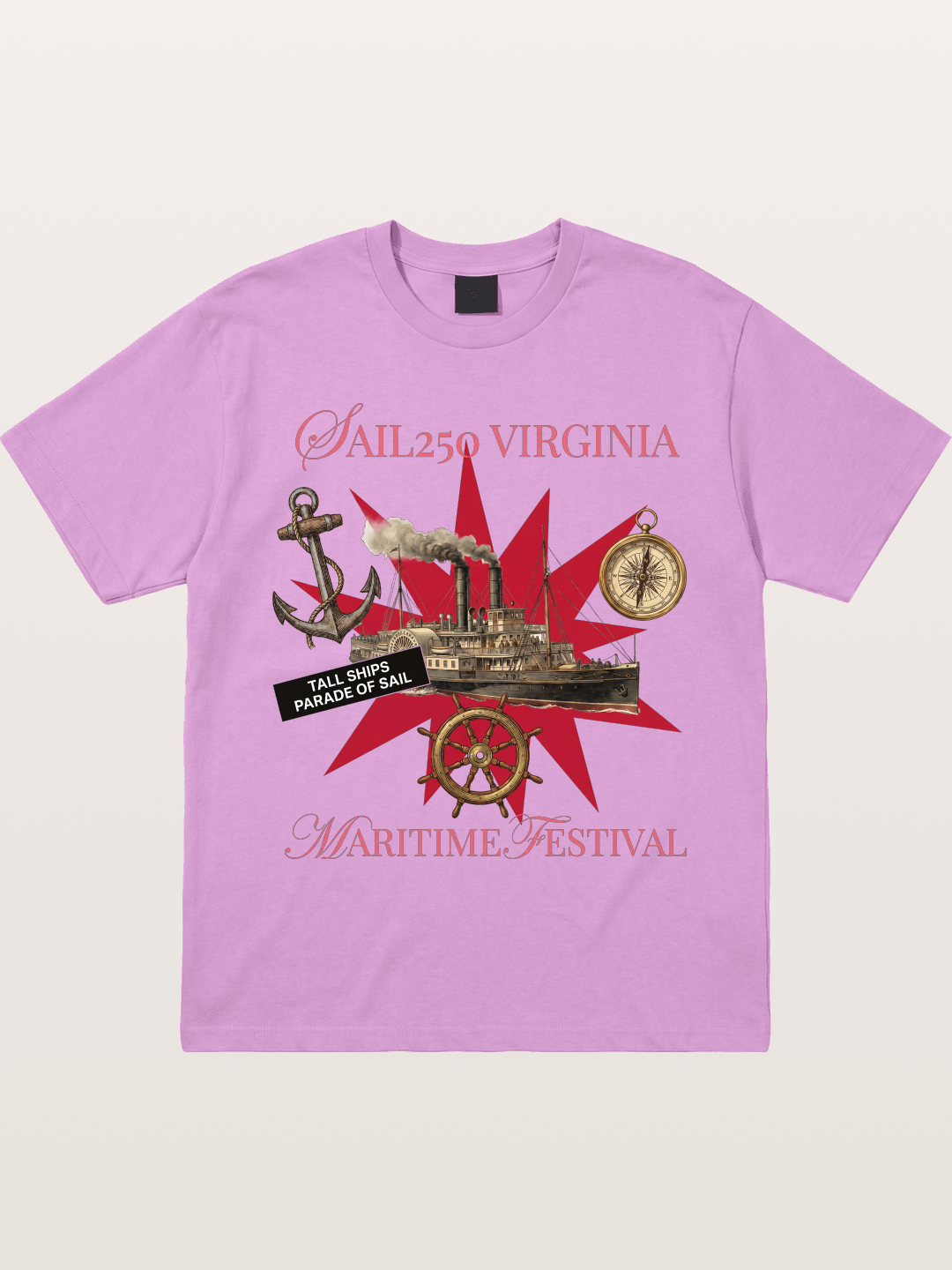 Red Star Tall Ship Festival Art Gildan T-shirt