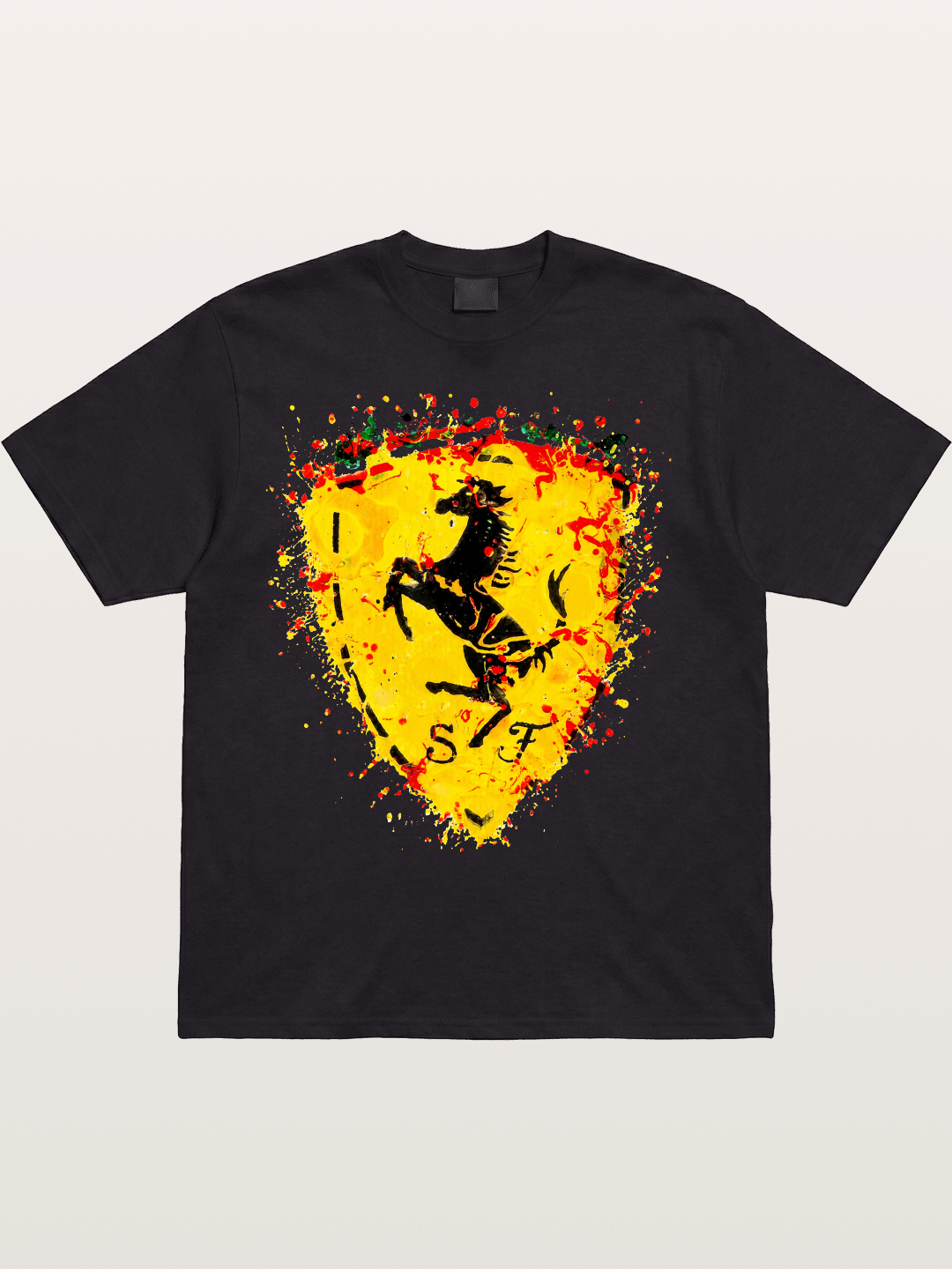 Ferrari Paint Splash Logo Cotton T-shirt