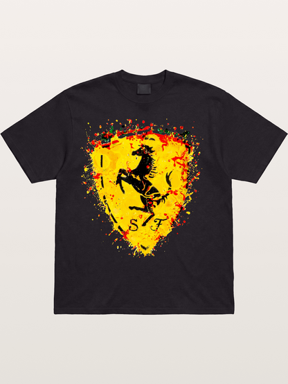 Ferrari Paint Splash Logo Cotton T-shirt