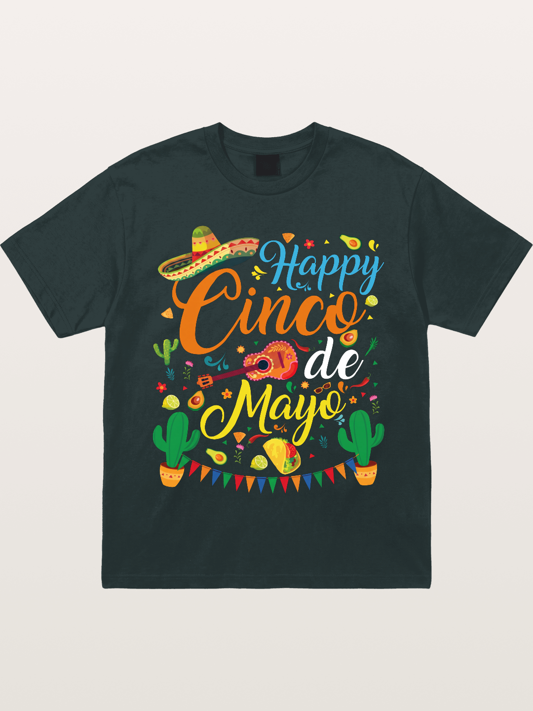 Cinco de Mayo Colorful Festival Design Gildan T-shirt