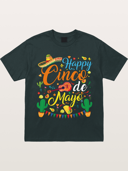 Cinco de Mayo Colorful Festival Design Gildan T-shirt