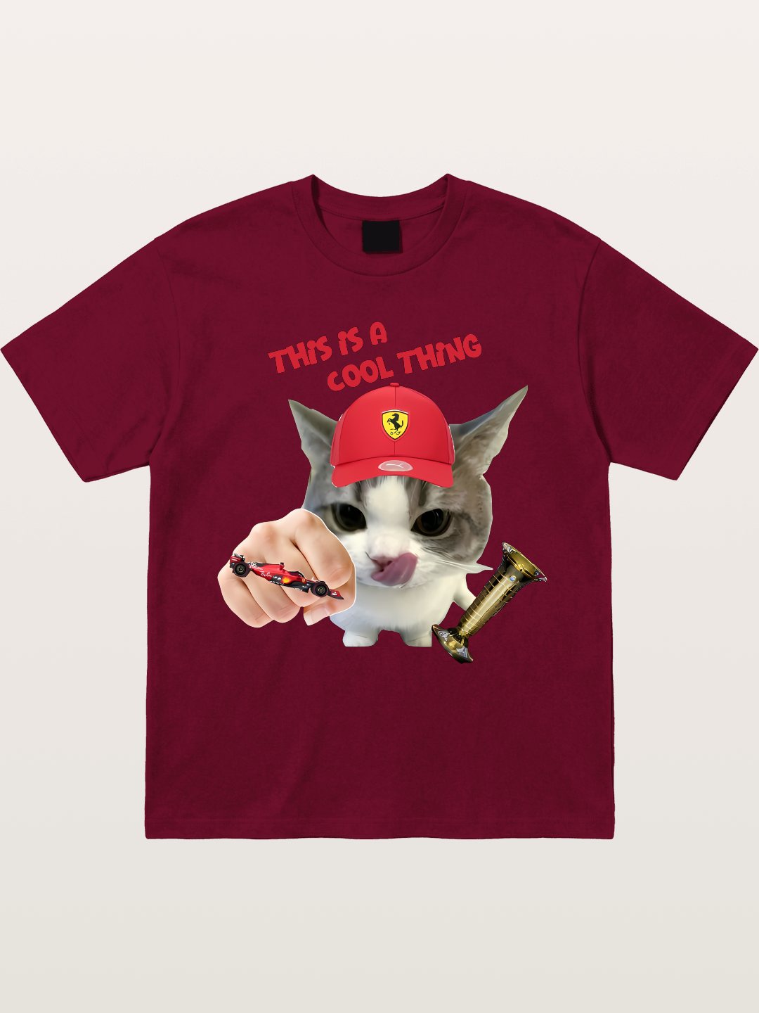 Ferrari Cat F1 Meme Gildan T-shirt