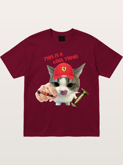Ferrari Cat F1 Meme Gildan T-shirt