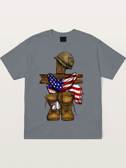 Military Cross Memorial Tribute Design Cotton T-shirt