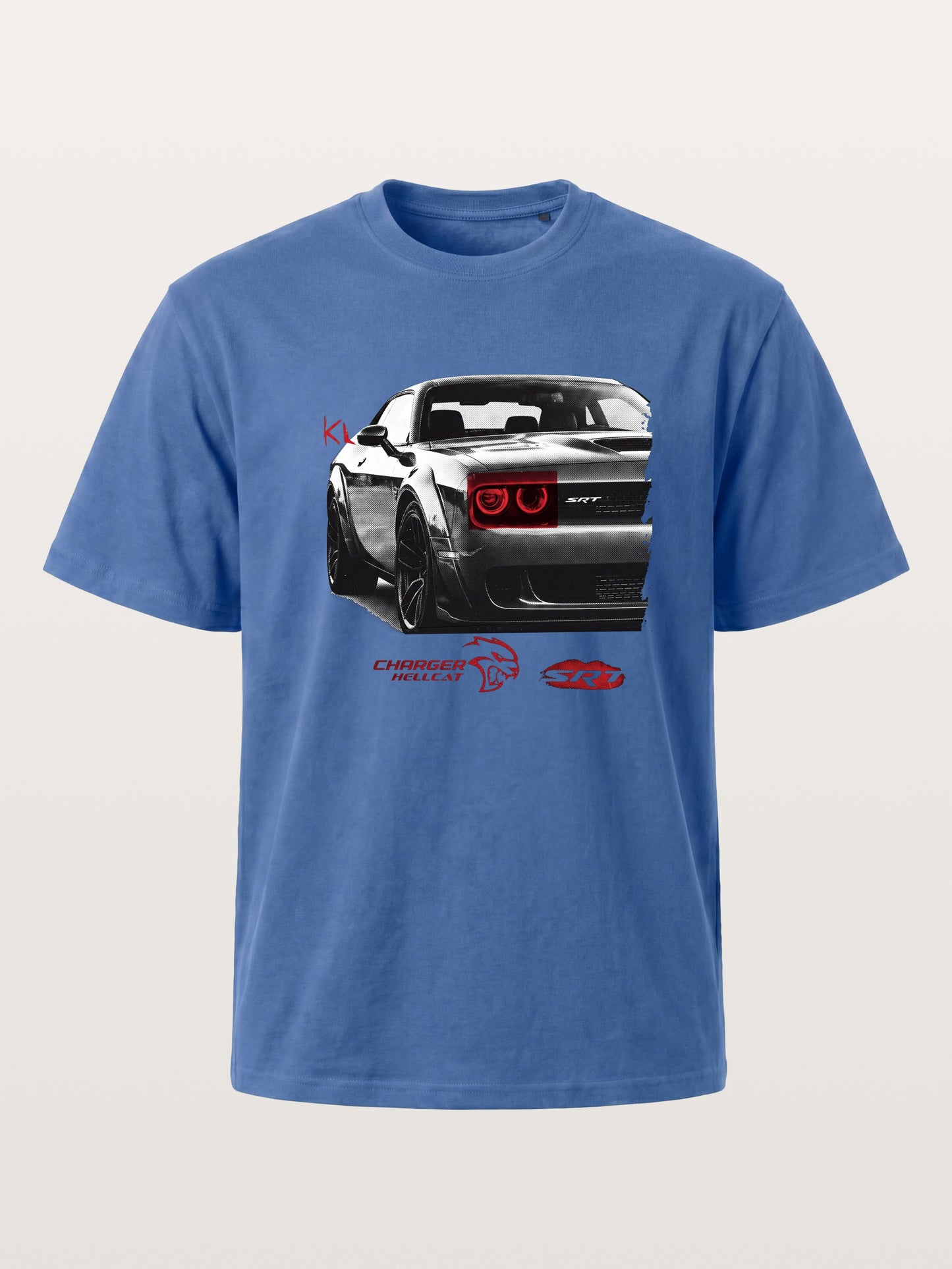 Red Taillight Hellcat Grunge Print Gildan T-shirt