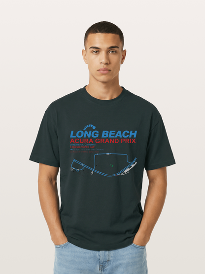 Long Beach Grand Prix Map Gildan T-shirt